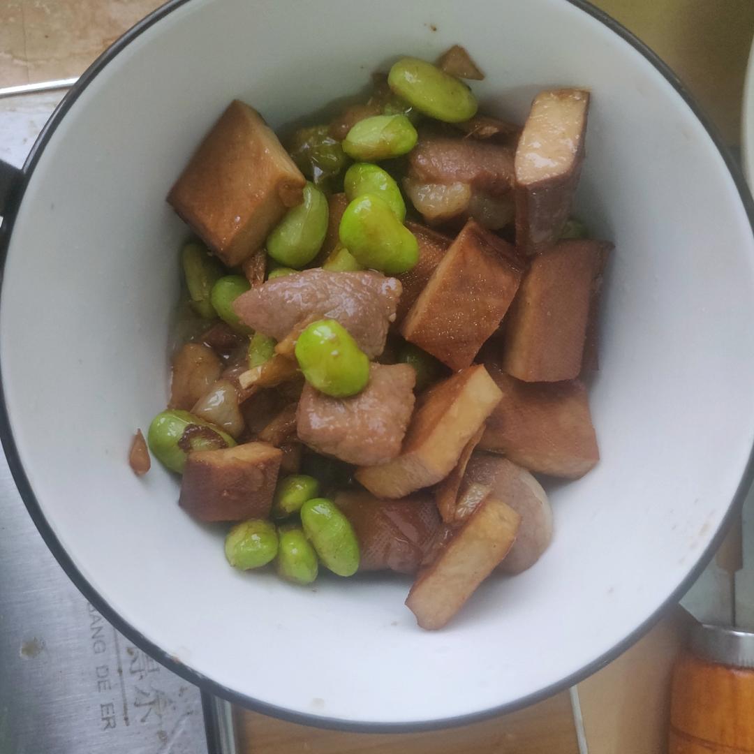 超下饭的毛豆米干子炒肉