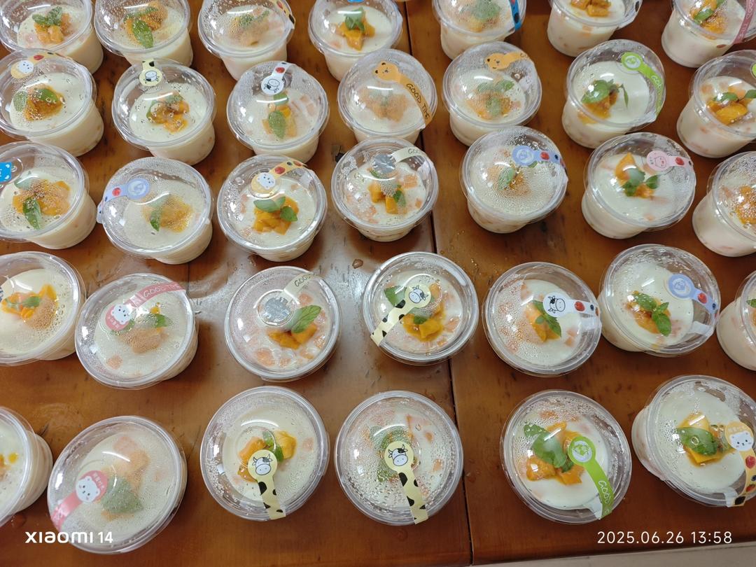 入口即化‼️巨好吃巨简单的芒果牛奶布丁🥛🥭🍮