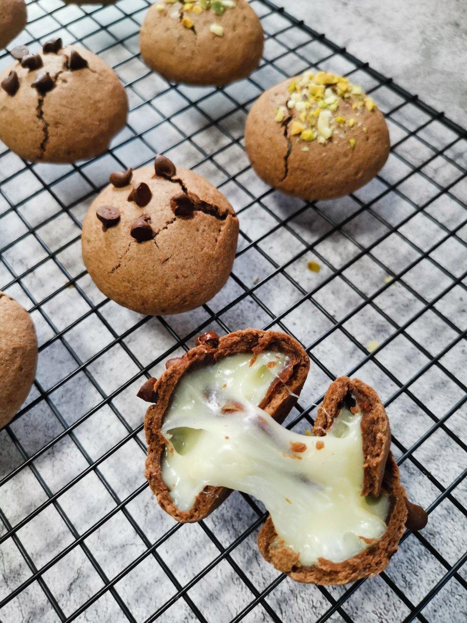 巧克力麻薯曲奇，超长拉丝新晋网红饼干