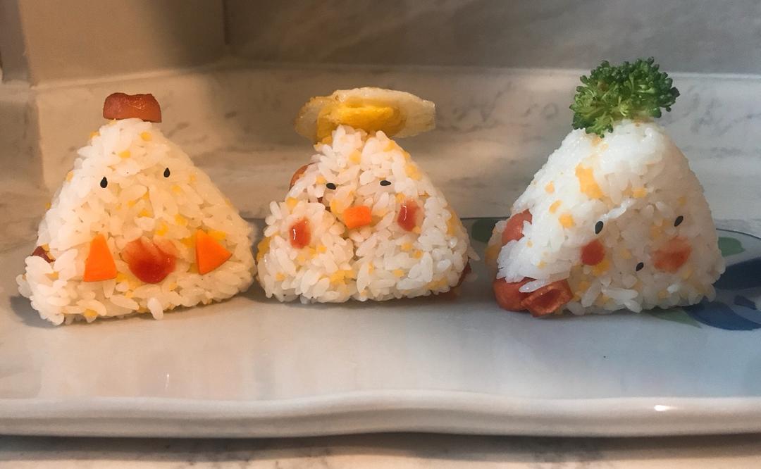 超萌太阳蛋饭团(附详细煎蛋法)