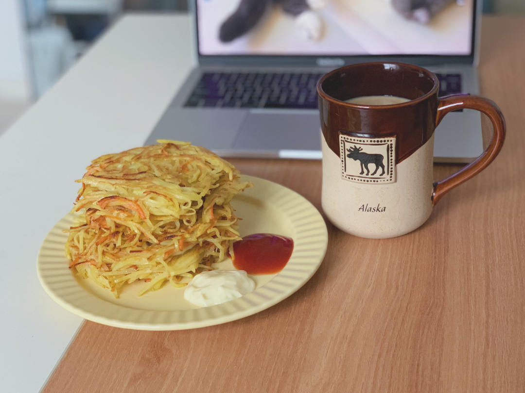 快手早餐--土豆丝鸡蛋饼