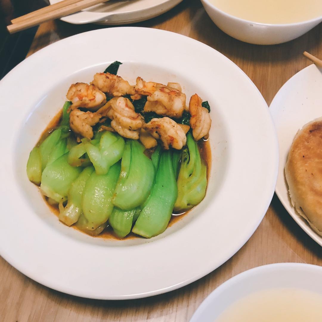 夏日减肥爽口油菜虾仁🍤