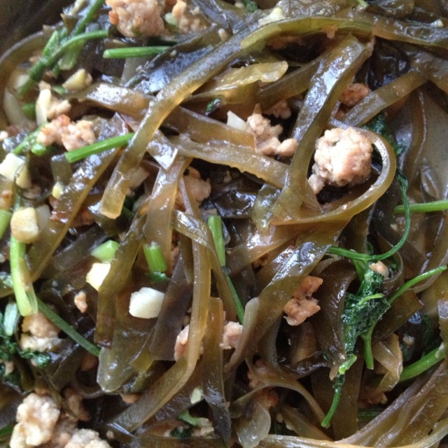 海带丝炒肉沫