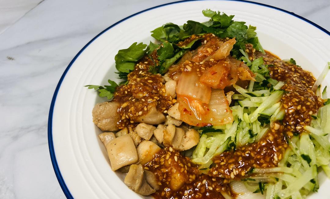 🌼韩式拌伪面（杏鲍菇版），低卡又开胃的做法