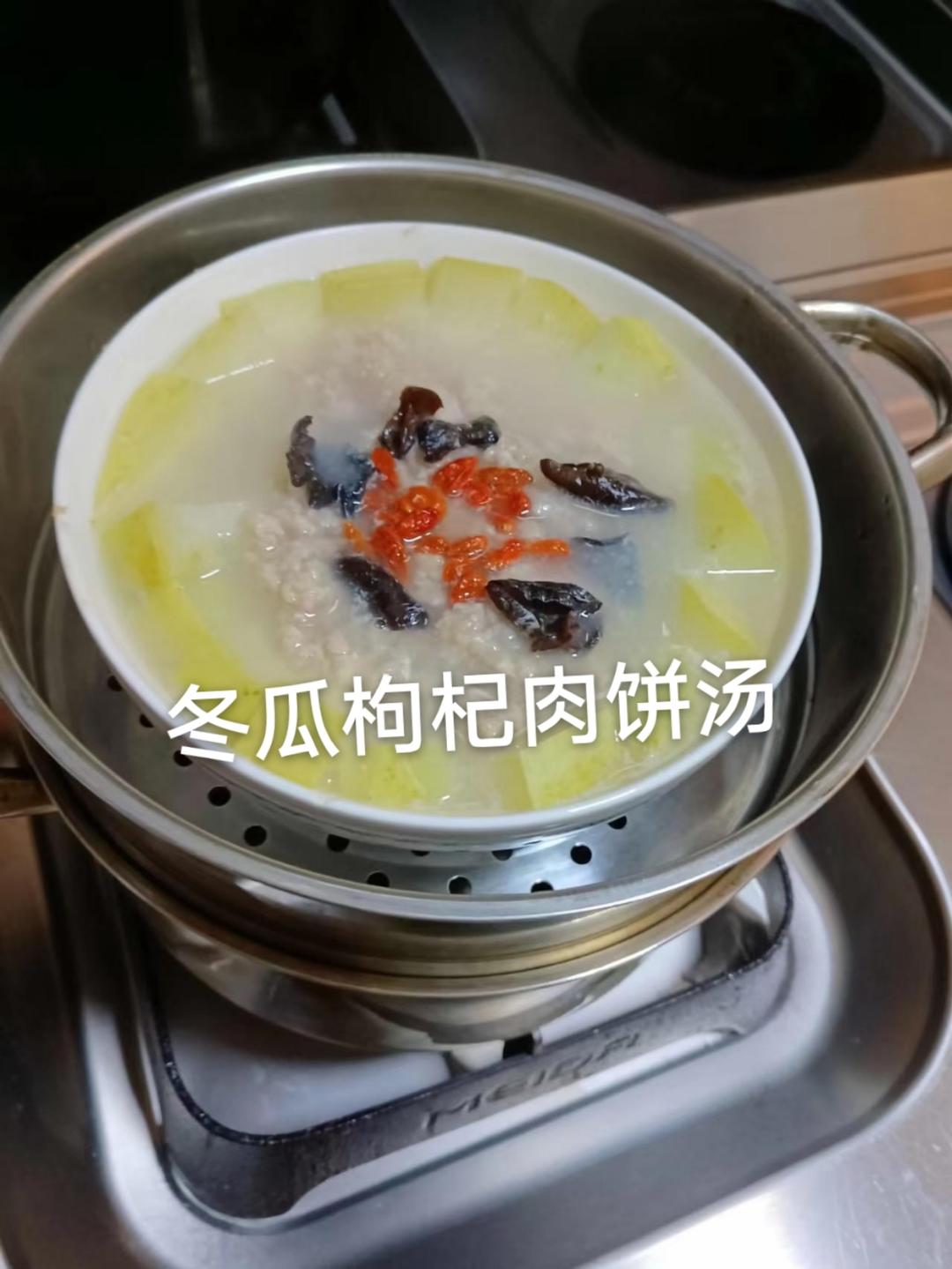 鸡蛋肉饼汤
