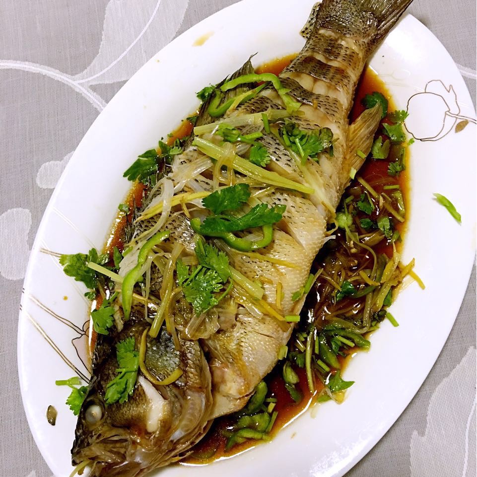 【超入味清蒸鱼～清蒸鲈鱼桂花鱼(家常独创)图片】王