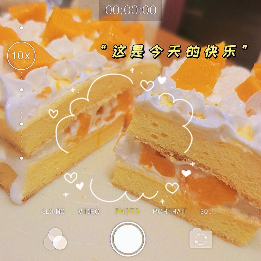 可可方形装饰蛋糕