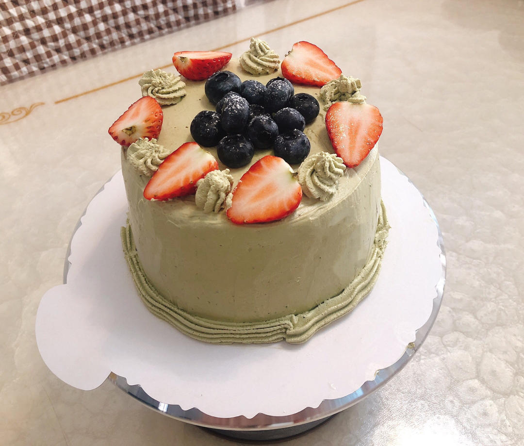 轻颜抹茶蜜豆奶油蛋糕（6寸）