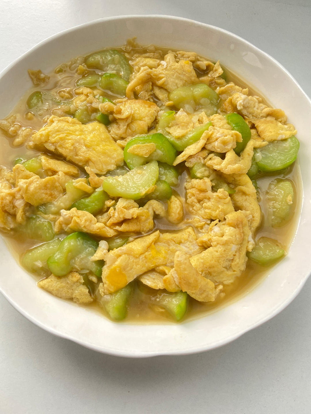 简单快手，五分钟搞定的丝瓜炒蛋