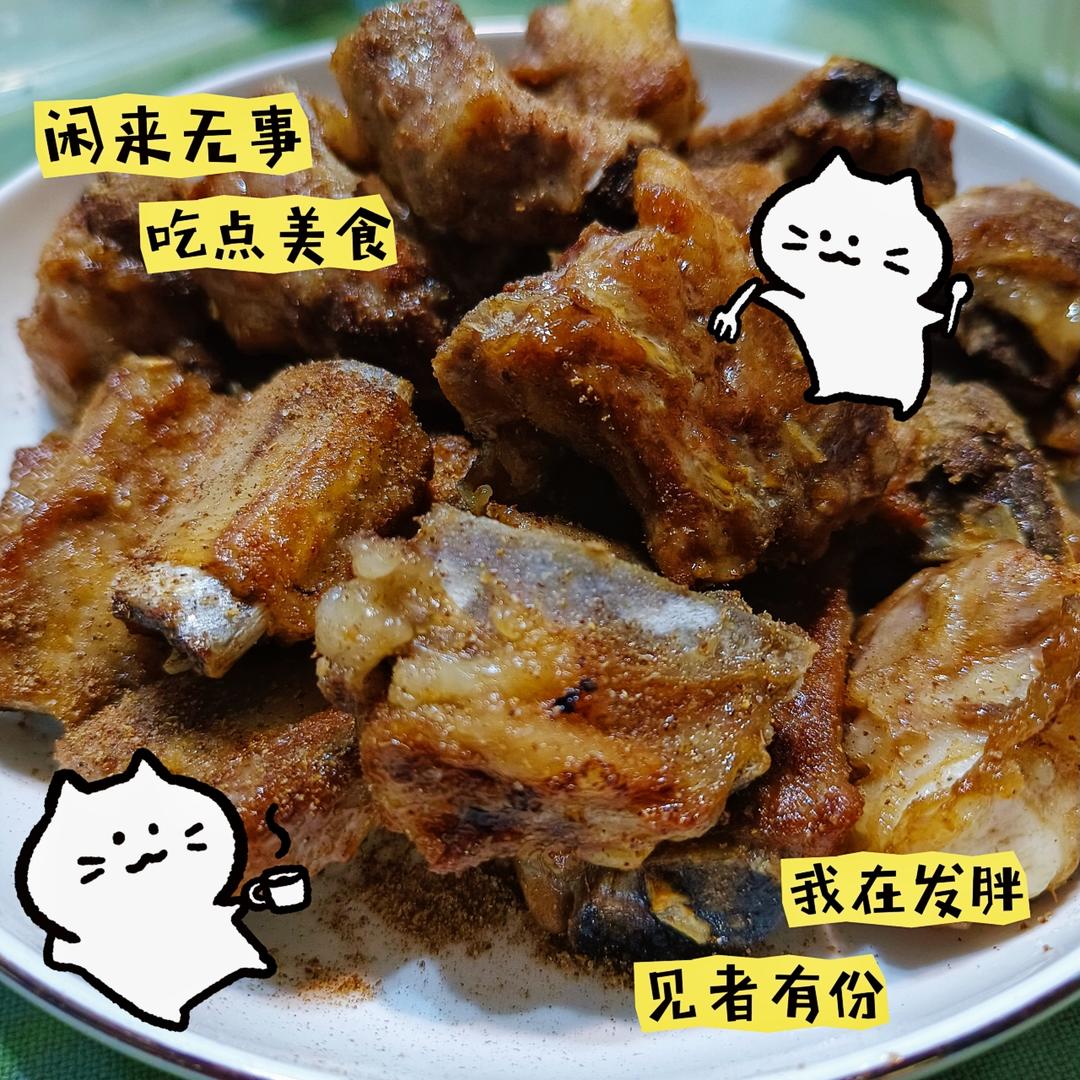 香炸天的椒盐排骨！空气炸锅2步搞定！