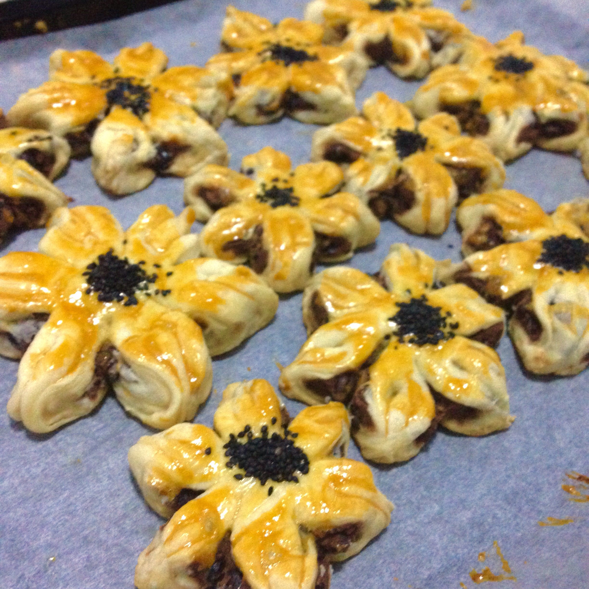 葵花豆沙酥——烤箱里绽放的花朵