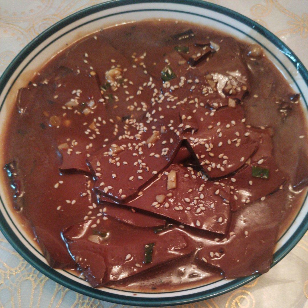 爆炒鸭血