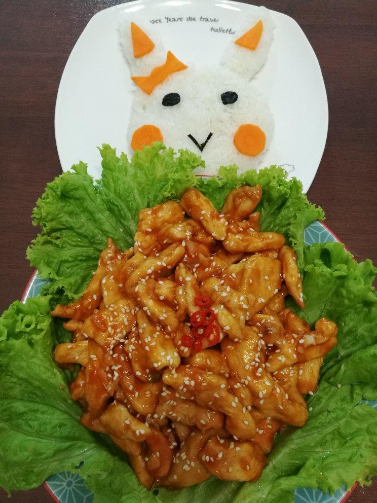 韩式糖醋鸡胸肉（嫩滑美味.超级下饭.）