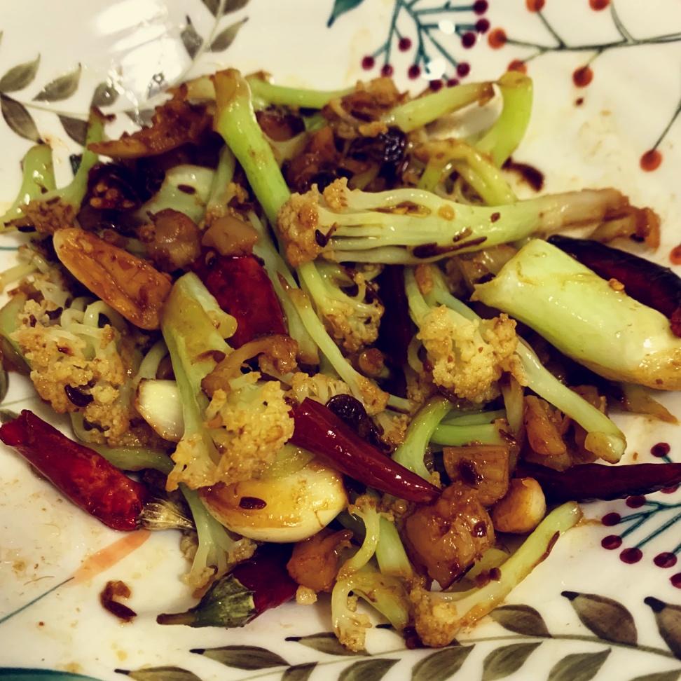 郭喵喵326做的虾酱炒有机花菜