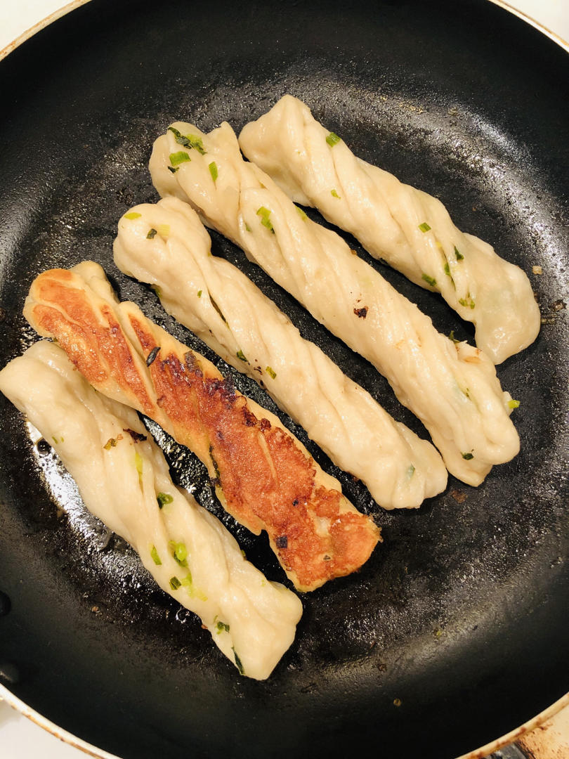 煎香葱肉松花卷