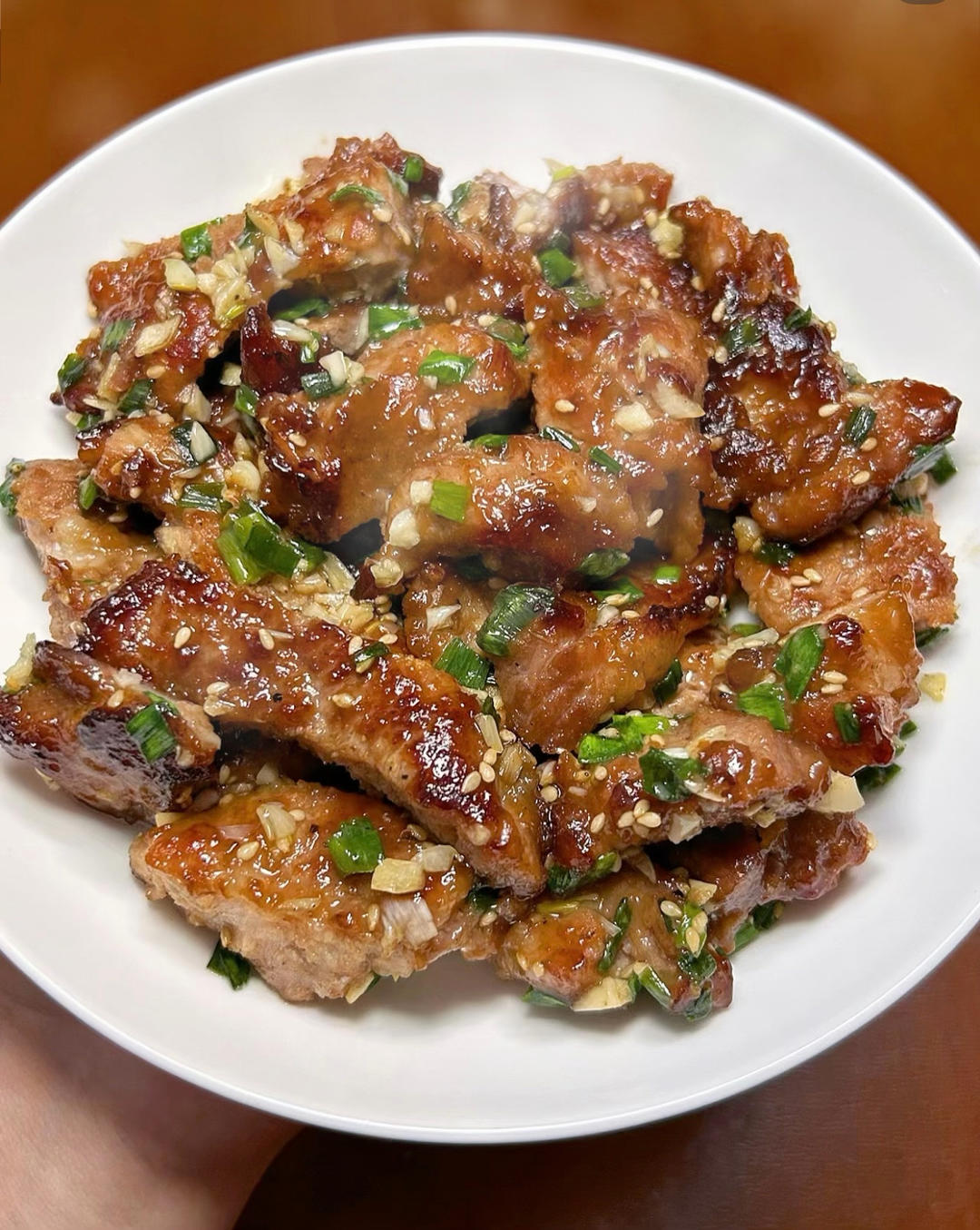 葱蒜猪排   梅花肉
