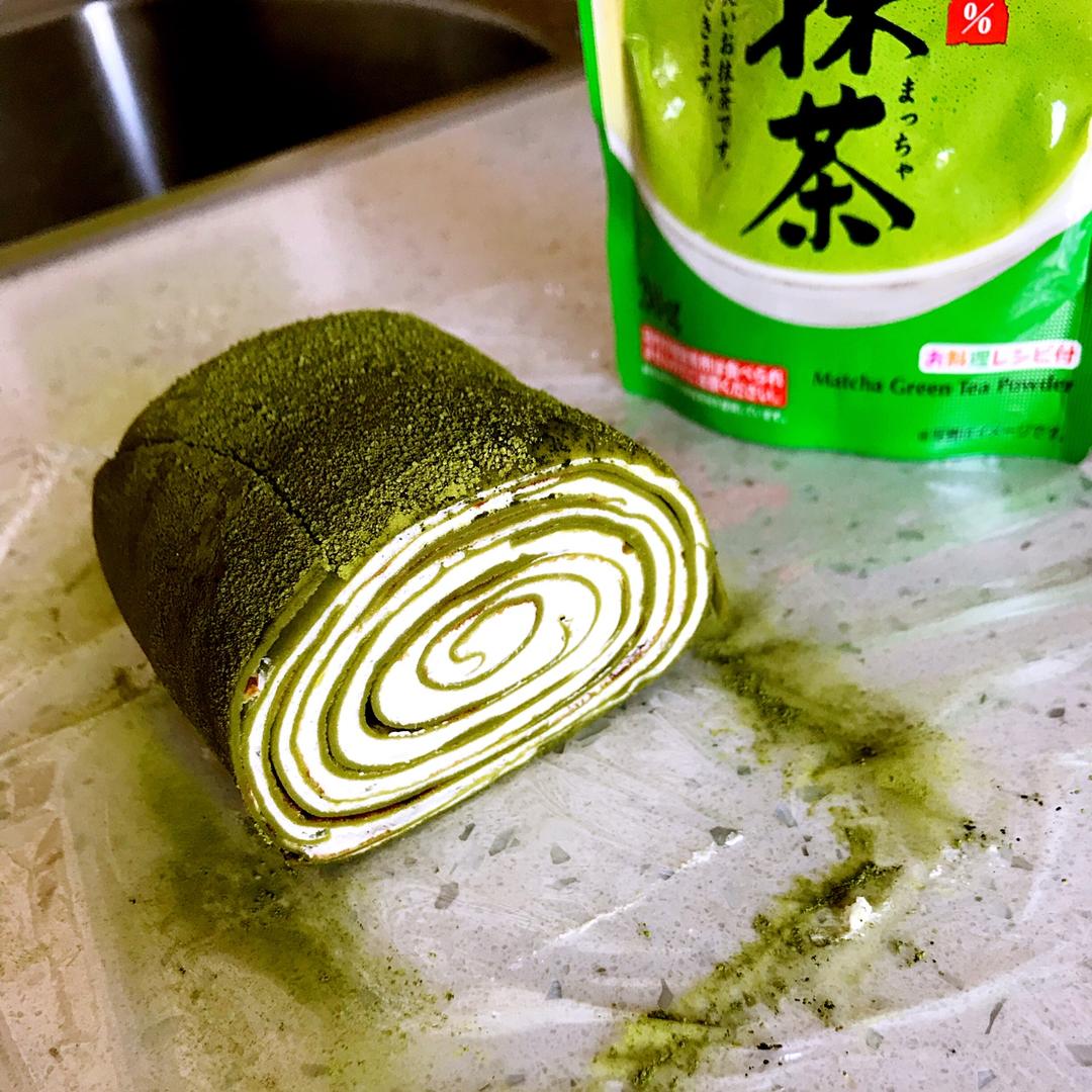 网红食谱│抹茶毛巾卷
