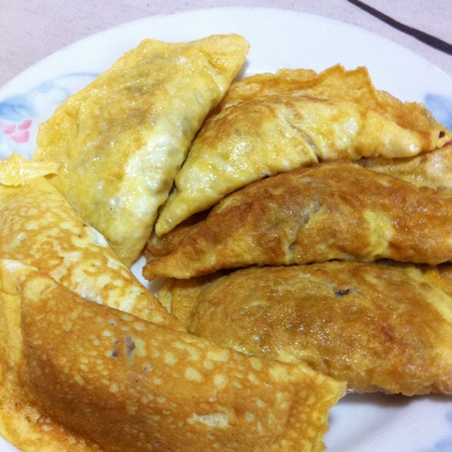 肉末蛋饺