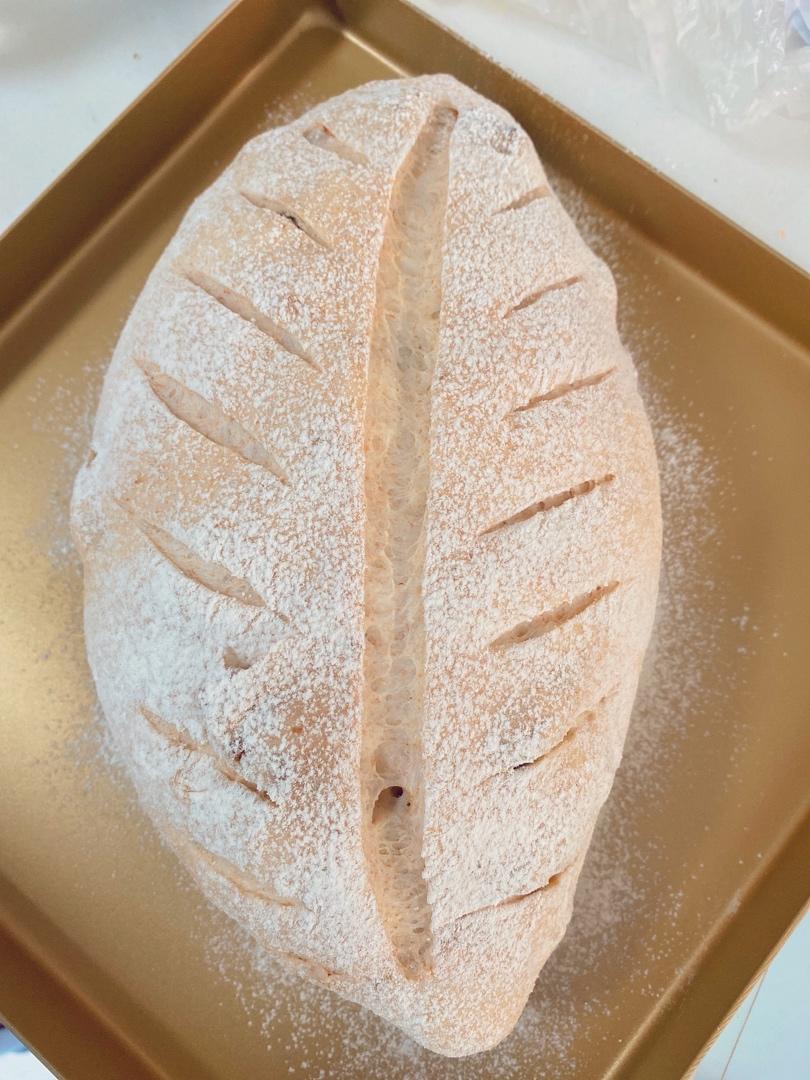 全麦蔓越莓核桃软欧包