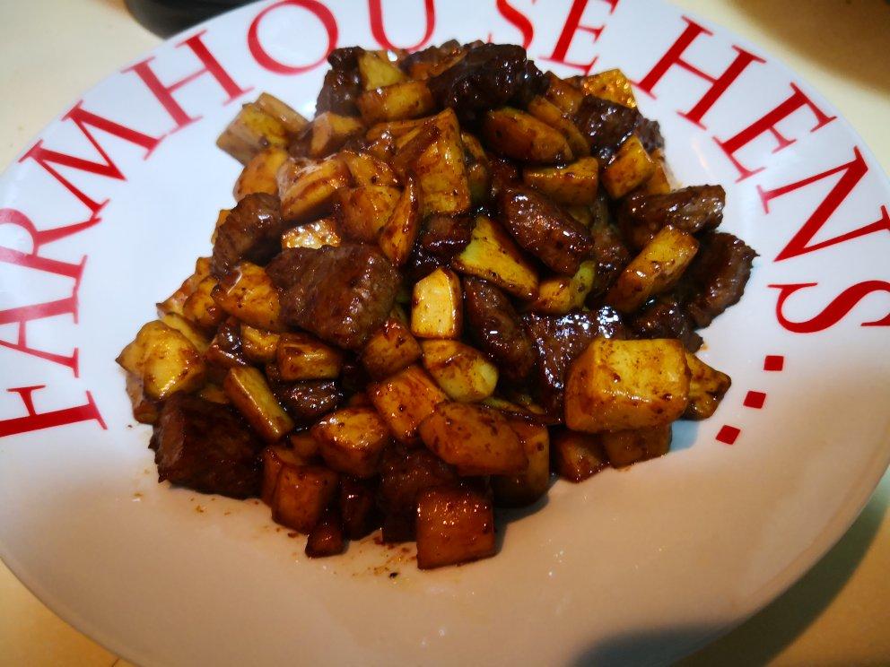 黑胡椒杏鲍菇牛肉粒