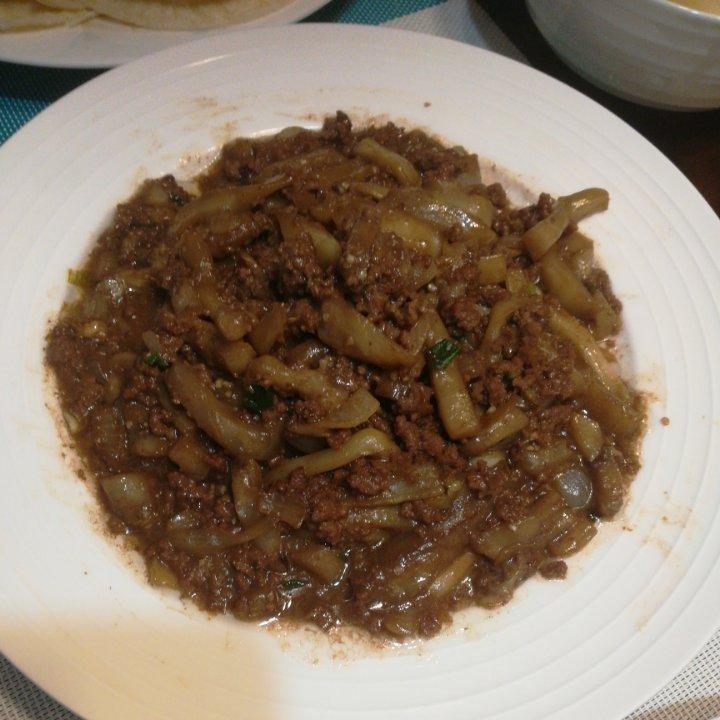 红烧肉沫茄子
