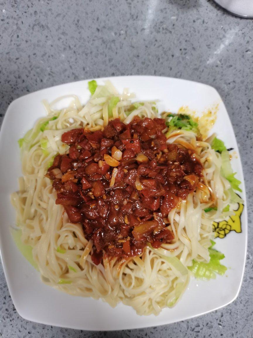 减重期午餐！低脂黑椒拌面（魔芋面）黑胡椒汁捞面 低卡解馋