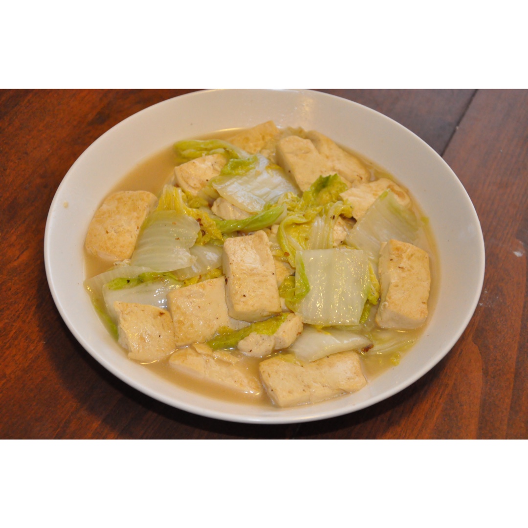 黄心菜炖豆腐图片