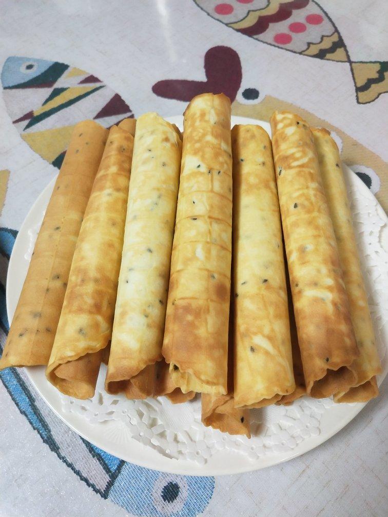 芝麻香酥蛋卷（视频食谱）