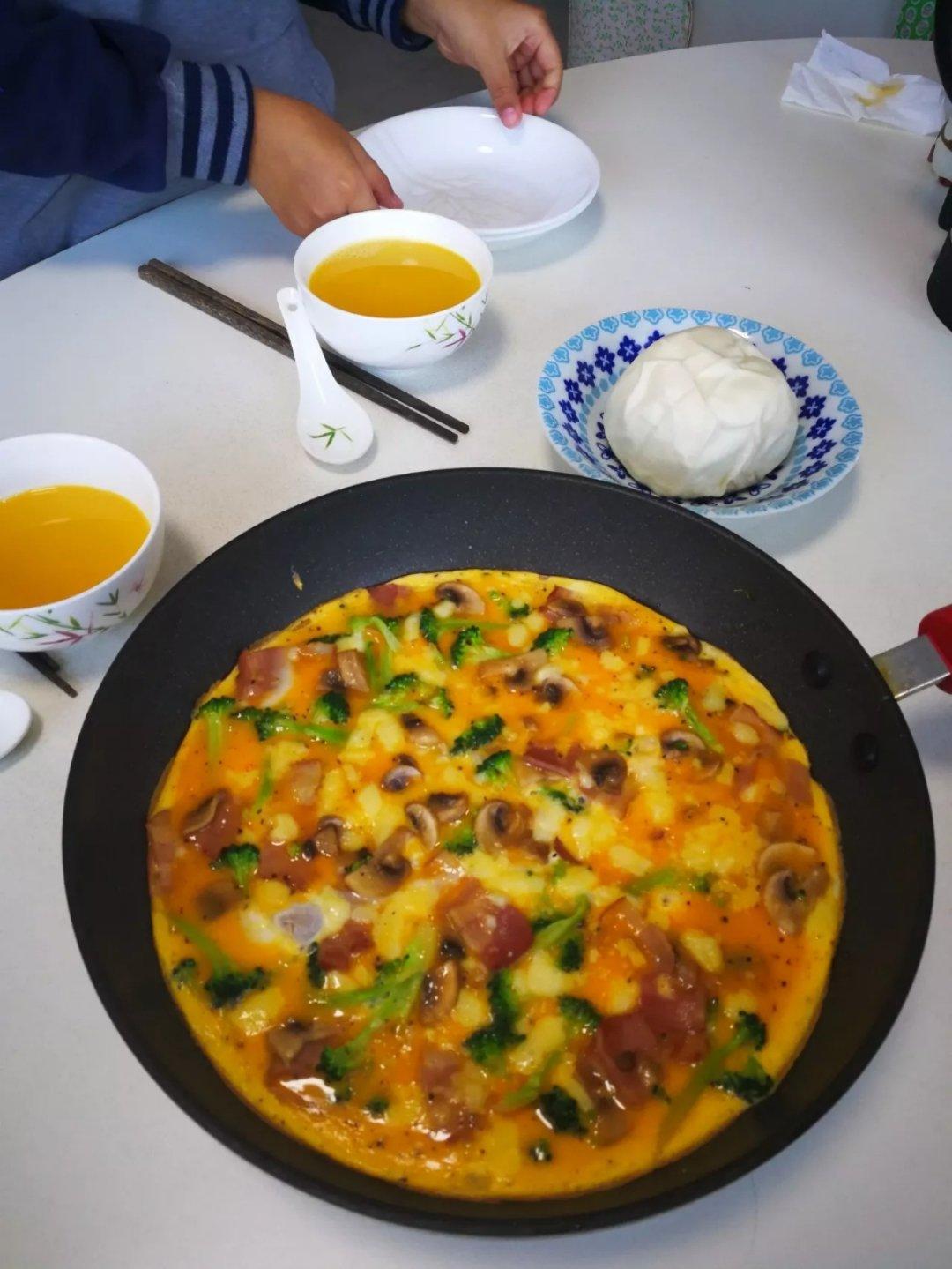 灵活多变高颜值——培根蘑菇鸡蛋饼
