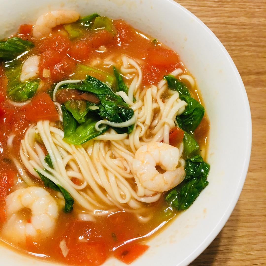 虾仁西红柿热汤面丨健康·三餐<好好吃饭8>