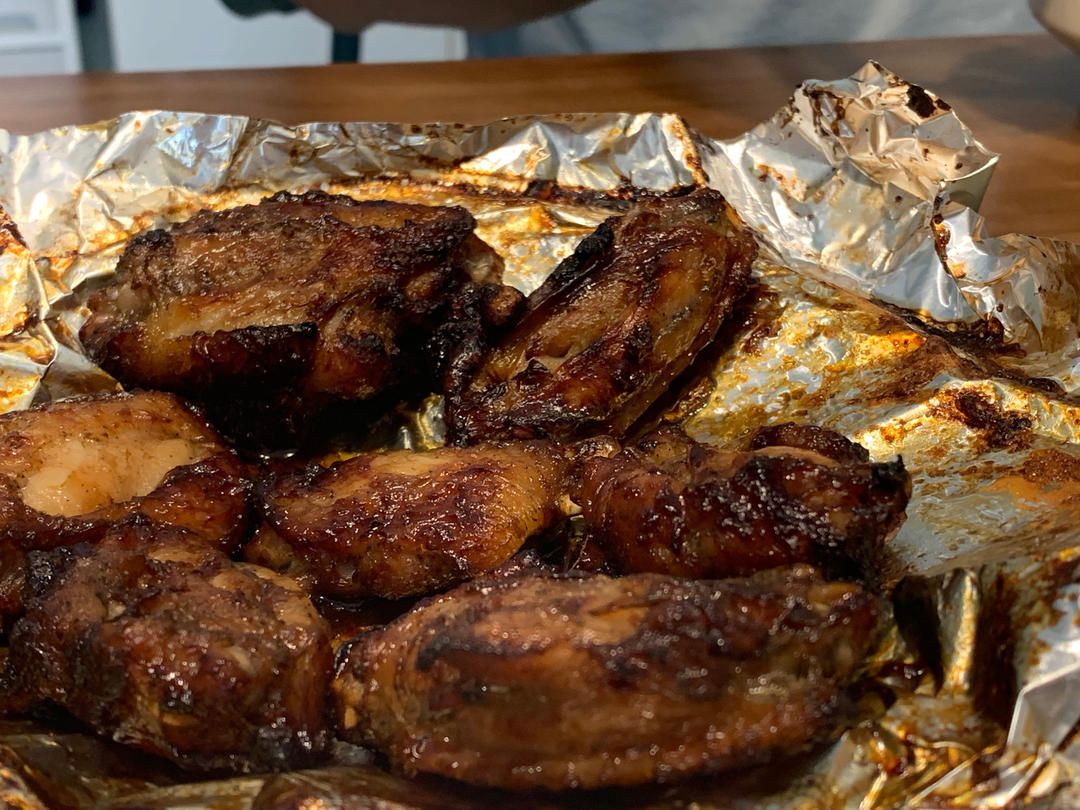 空气炸锅の蜜汁鸡翅