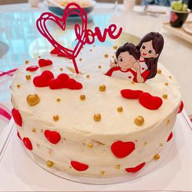 情人节酸奶慕斯蛋糕～生日蛋糕～纪念日蛋糕