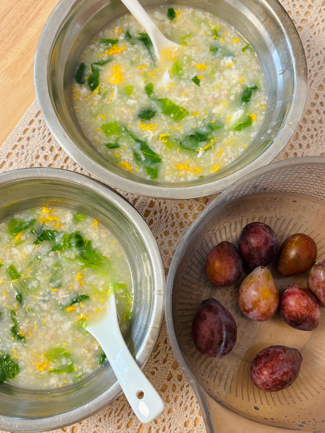 生菜肉沫粥