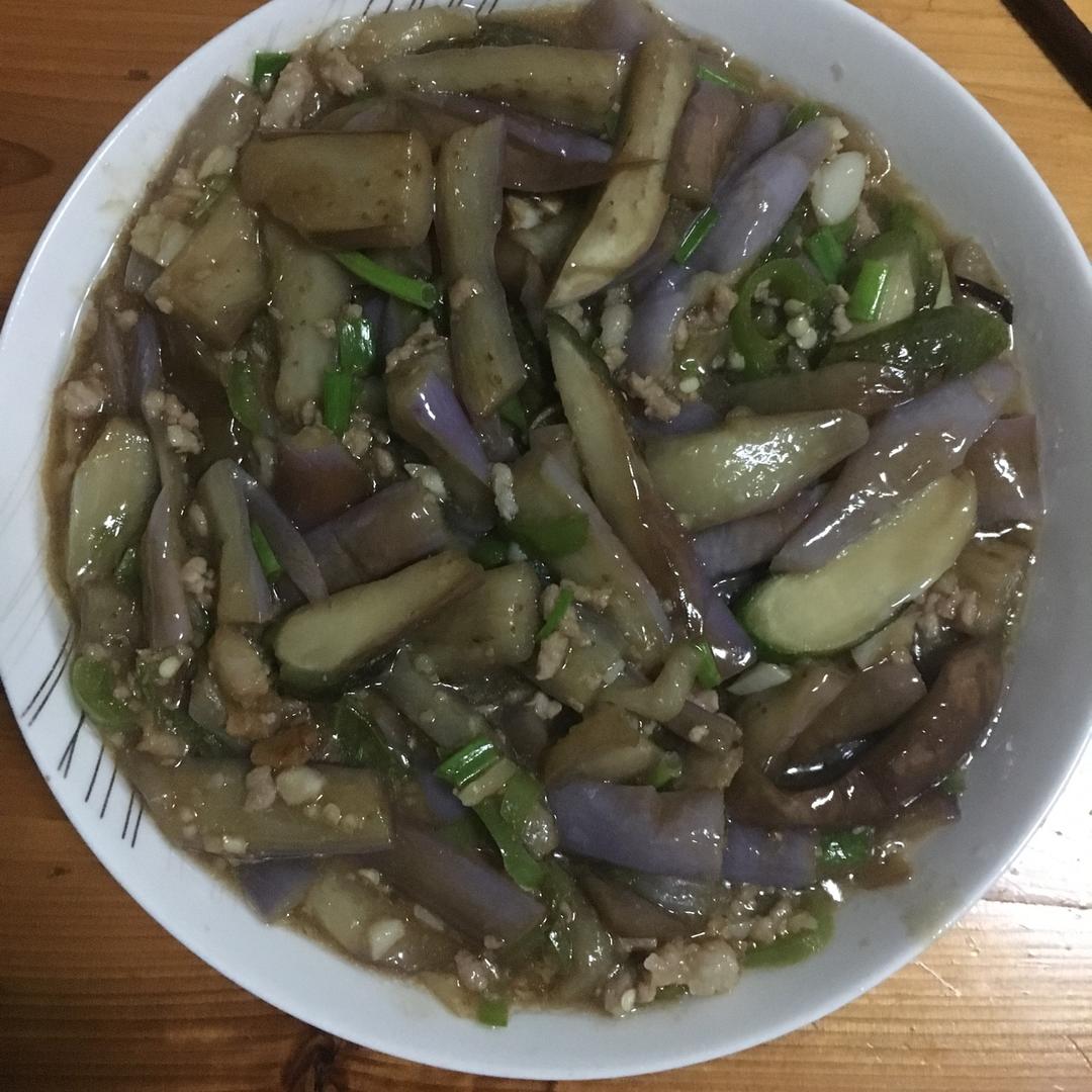 红烧肉沫茄子