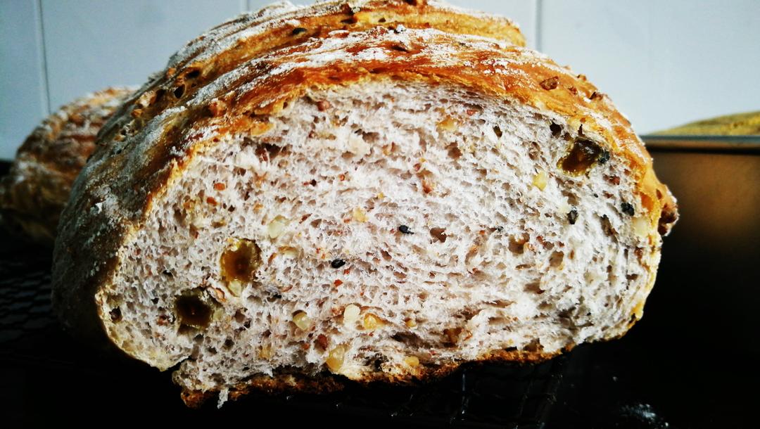 全麦核桃包～软欧包