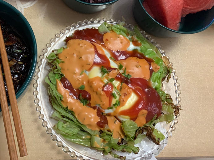 不加一滴油❗️低脂低卡好吃不胖包菜卧蛋