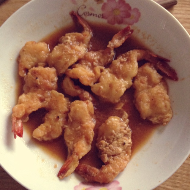 蒜香辣椒炒大虾