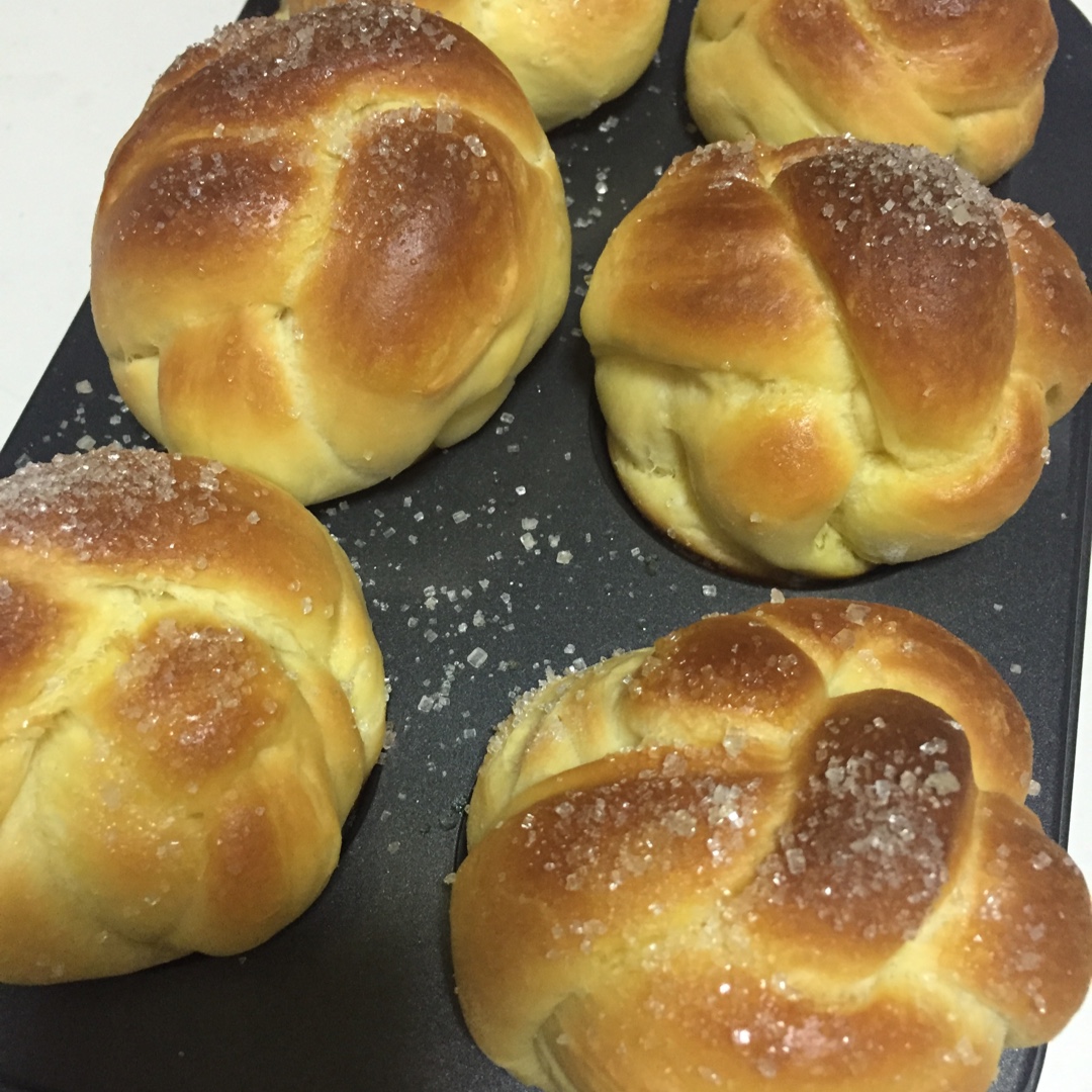 砂糖绣球小面包~天然酵种(波兰种)