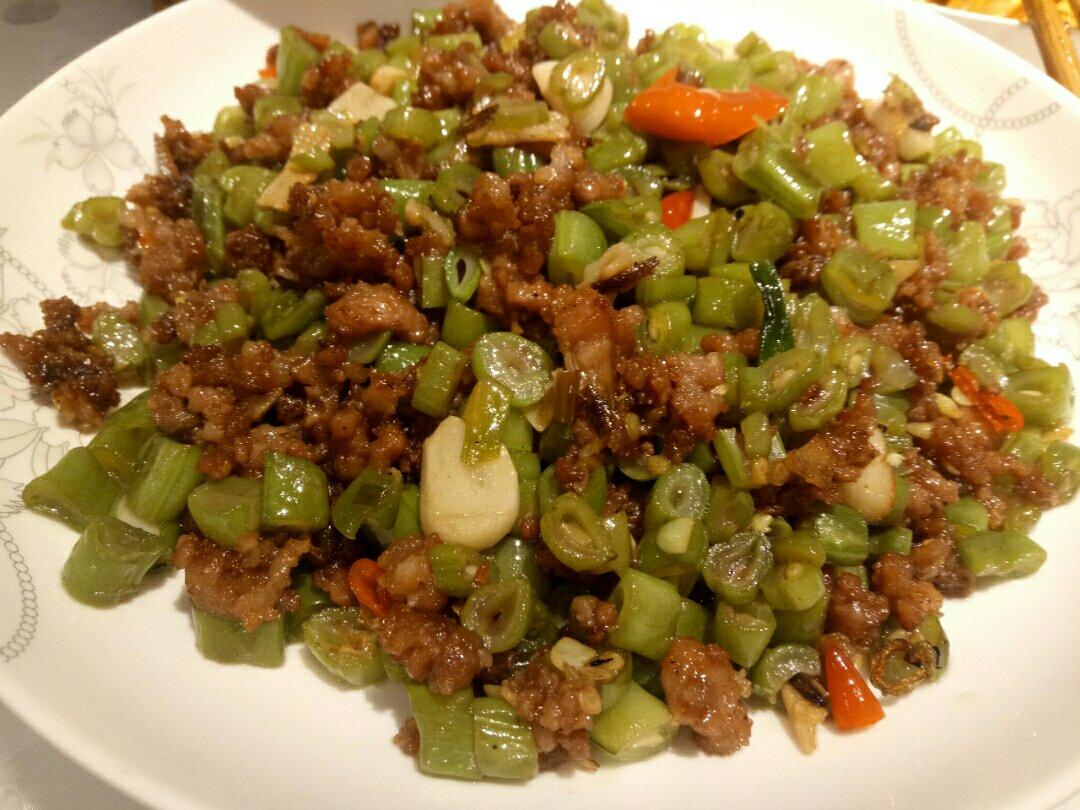 肉沫豆角下饭菜