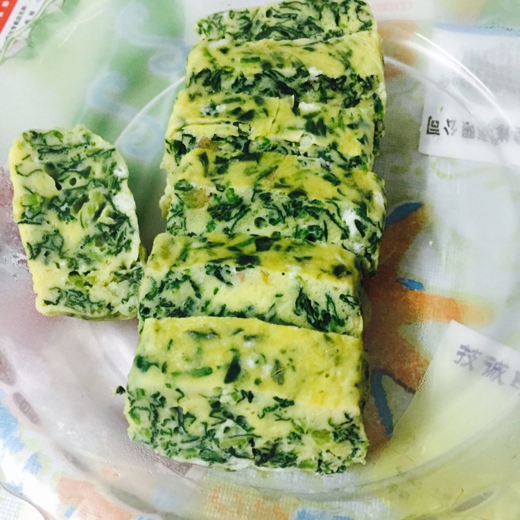 蘸汁菠菜鸡蛋糕——春季养生多吃菠菜