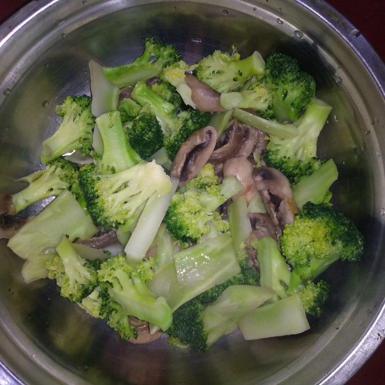 健康低脂家常菜—西兰花炒口蘑