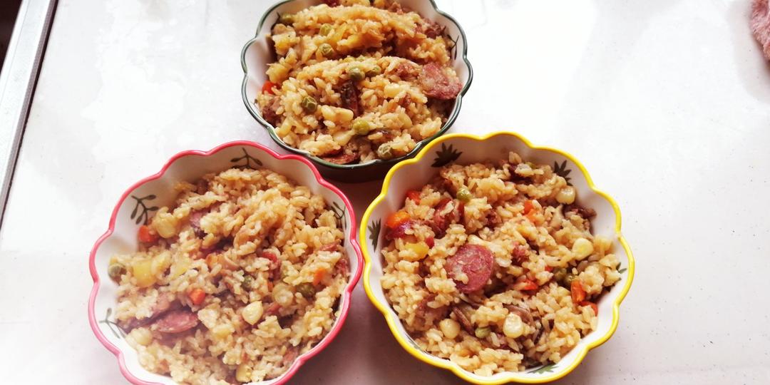 懒人必备～电饭煲腊肠焖饭