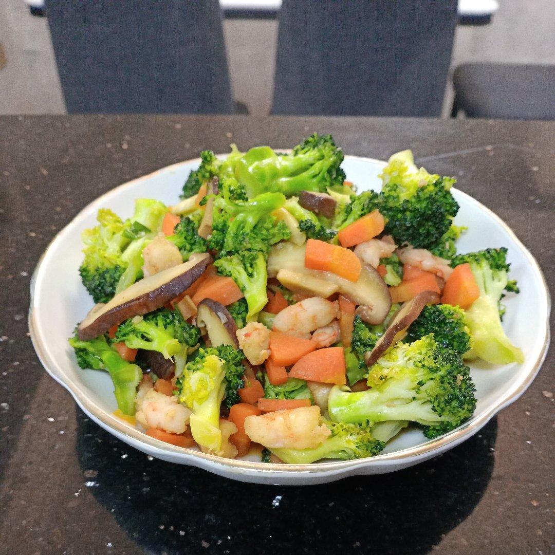 健康低脂家常菜—西兰花炒口蘑