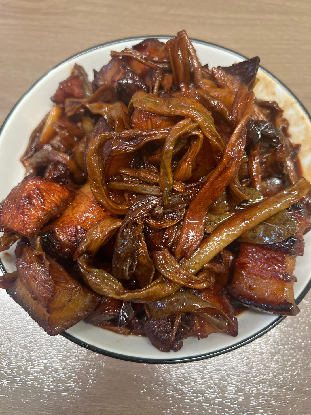 多力压榨玉米油之干豆角红烧肉