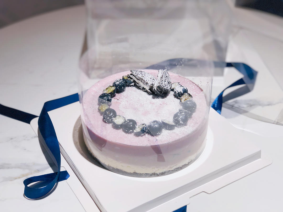 渐变蓝莓慕斯蛋糕🎂