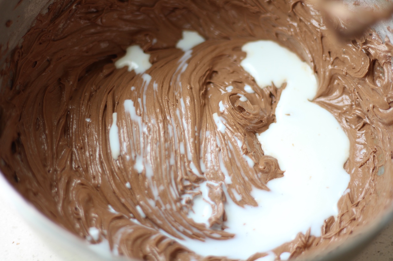 黑糖巧克力麦芬（黄油打发版）的做法 步骤7