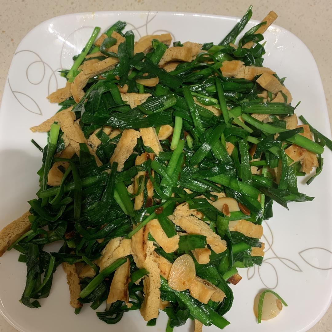韭菜豆腐干肉丝