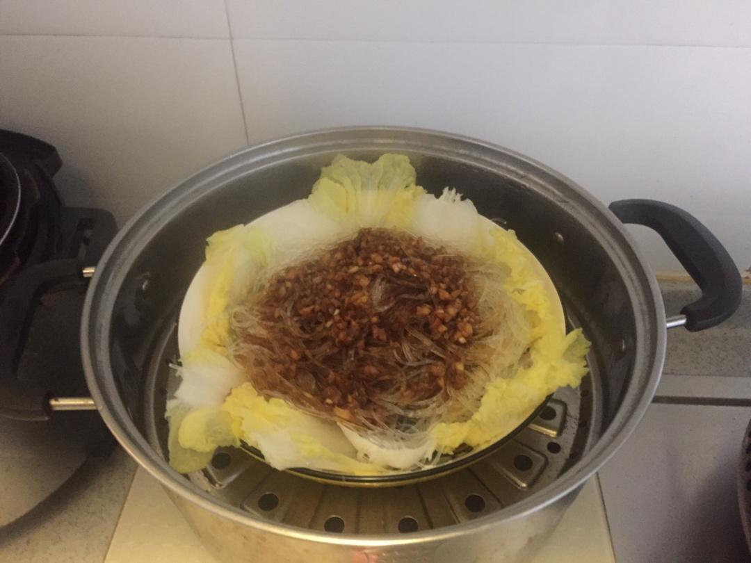 家常菜|蒜蓉蒸金针菇粉丝娃娃菜拼盘