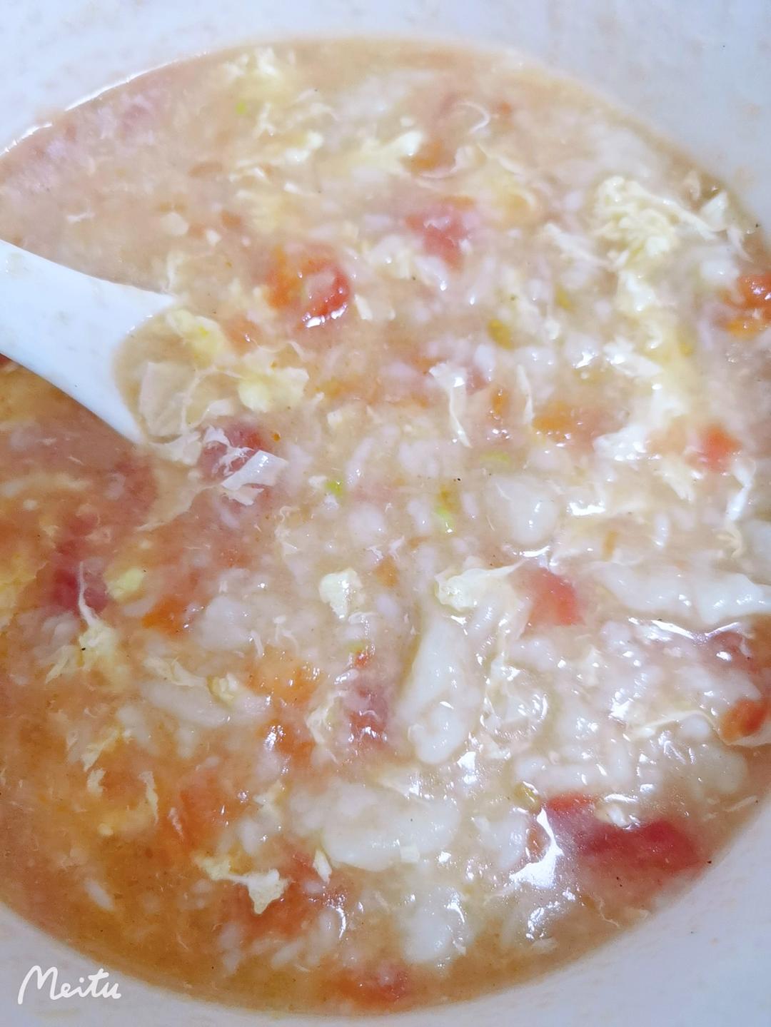 西红柿鸡蛋拌汤