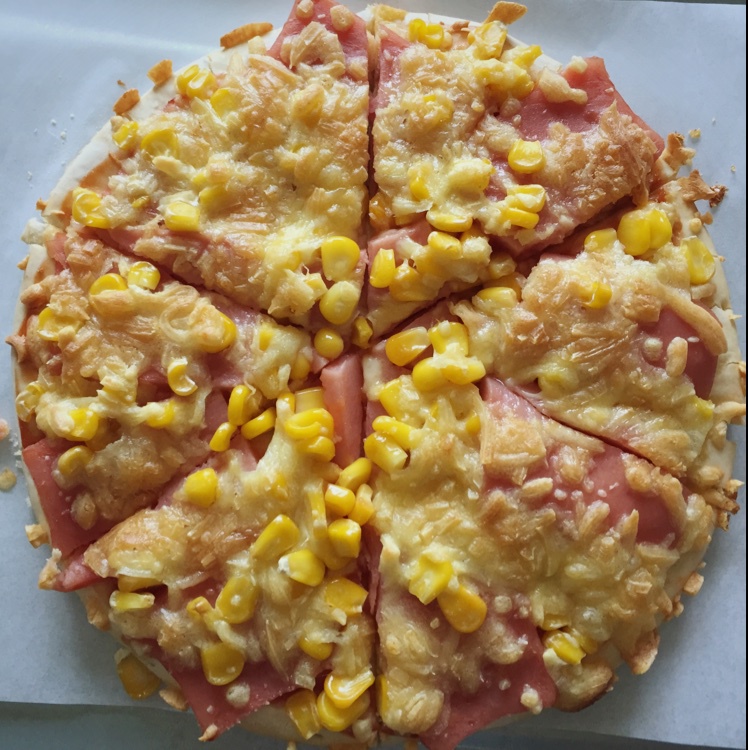 香浓玉米培根披萨